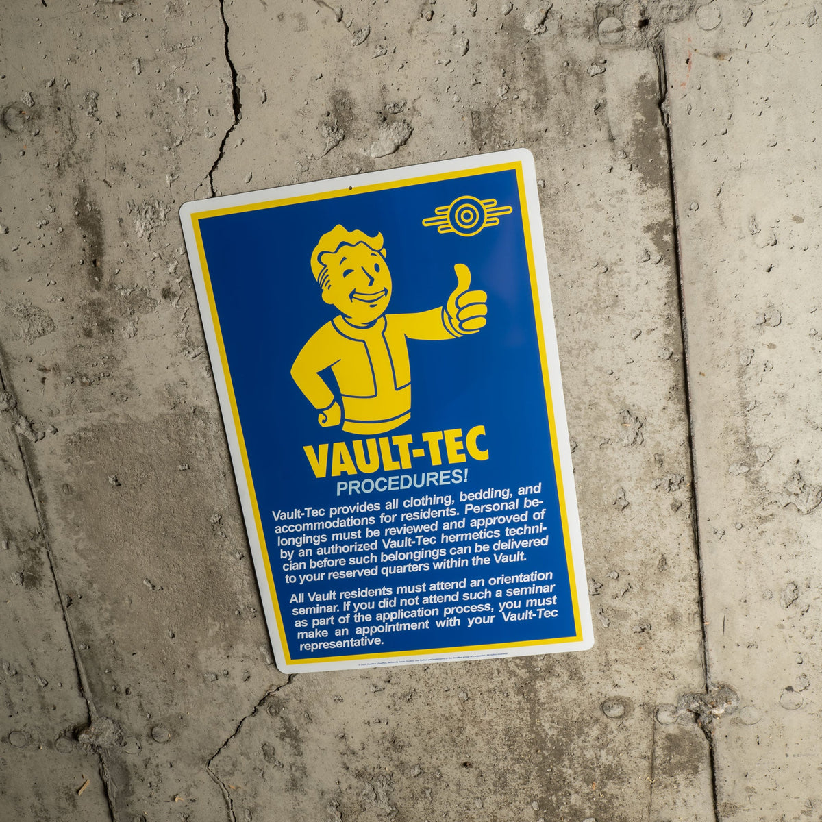 Fallout - Procedures Metal Sign