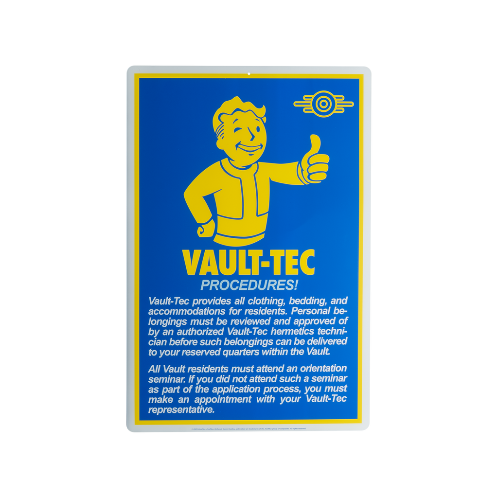 Fallout - Procedures Metal Sign