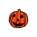Halloween 2018 Pumpkin Logo Enamel Pin